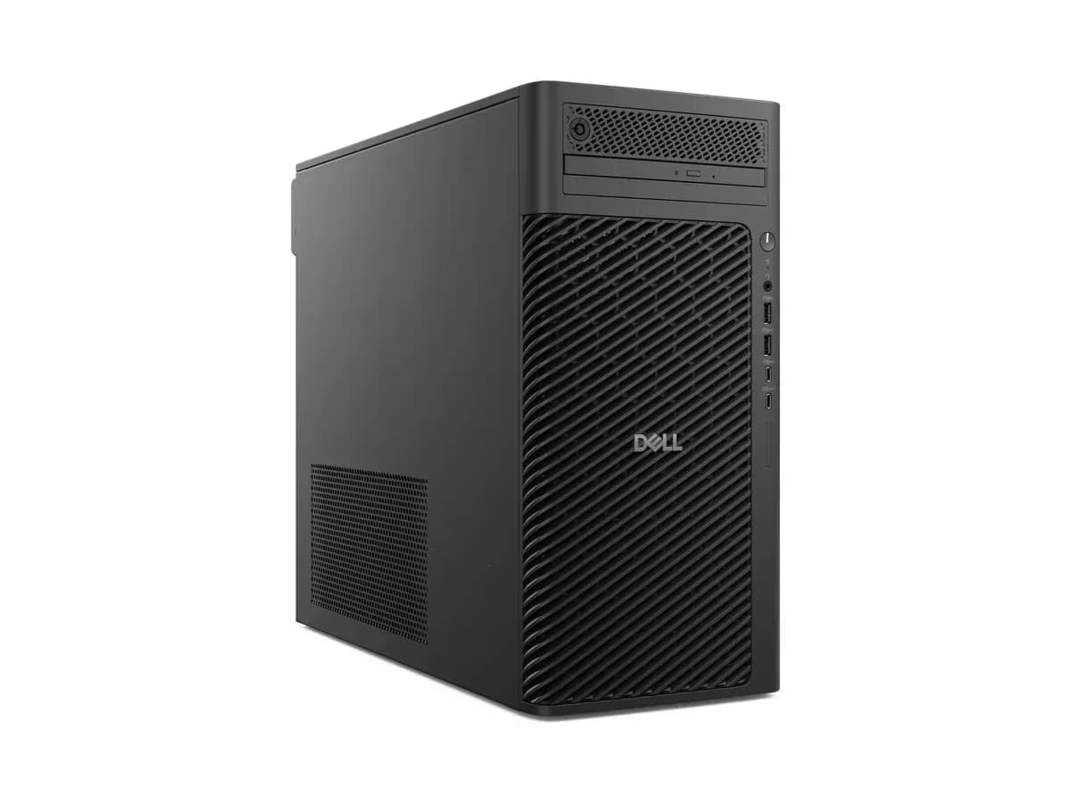 Dell Pro Max Tower T2 workstation, angled front view