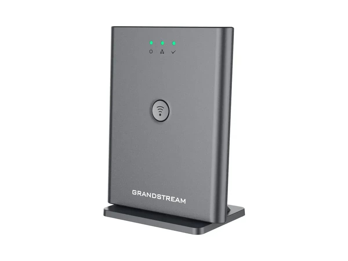 Вигляд спереду базової станції DECT Grandstream DP752 з індикаторами стану