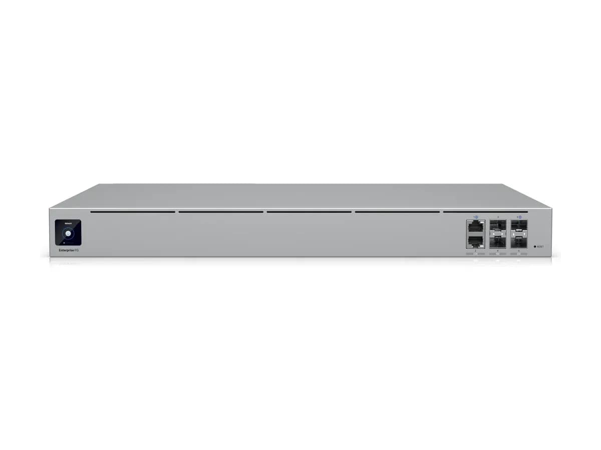 Front panel of the UniFi Enterprise Firewall rack-mount enterprise firewall and Cloud Gateway