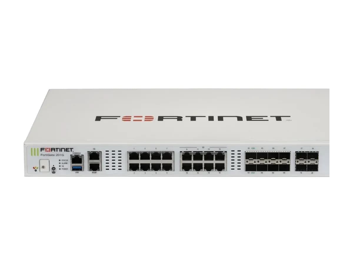 Передня панель і мережеві порти міжмережевого екрана нового покоління Fortinet FortiGate 200G (NGFW)