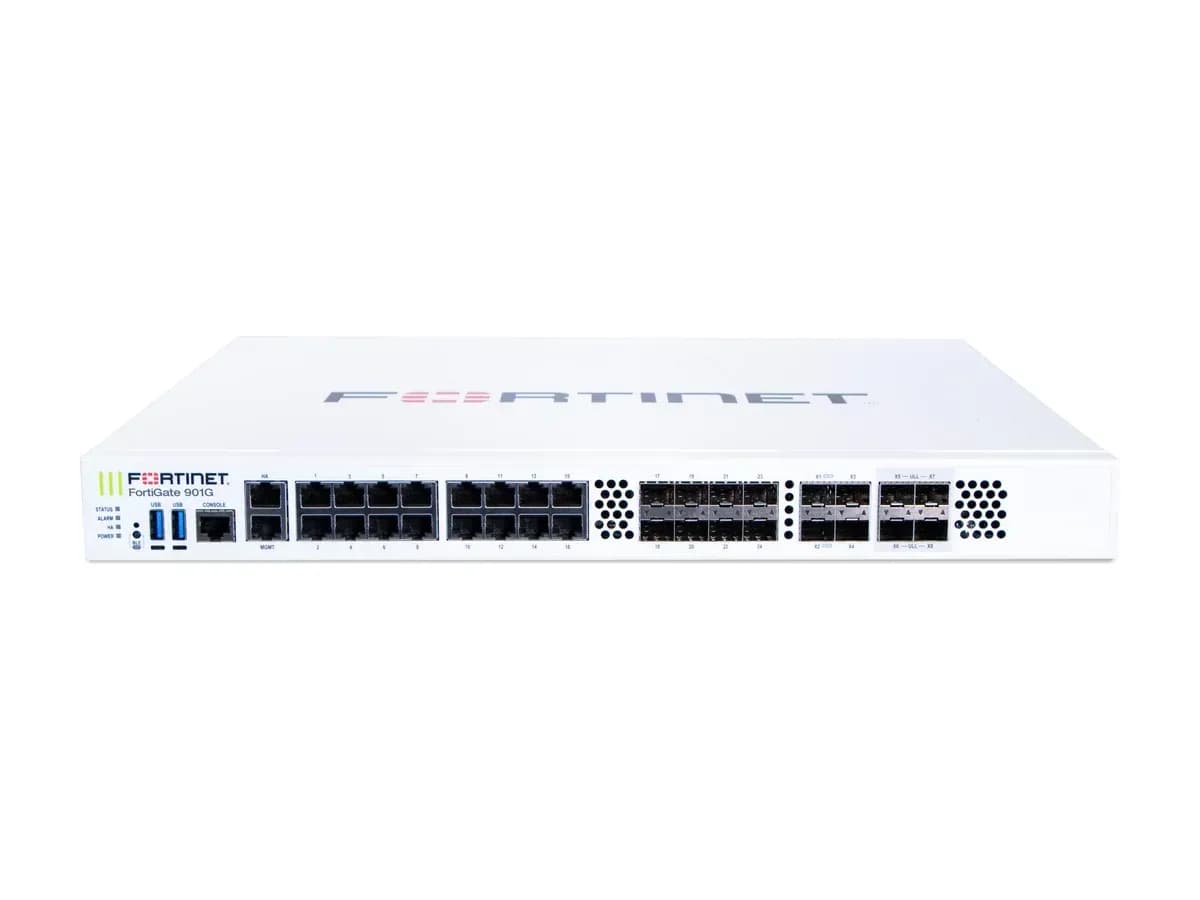 Передня панель і мережеві порти міжмережевого екрана нового покоління Fortinet FortiGate 900G (NGFW)