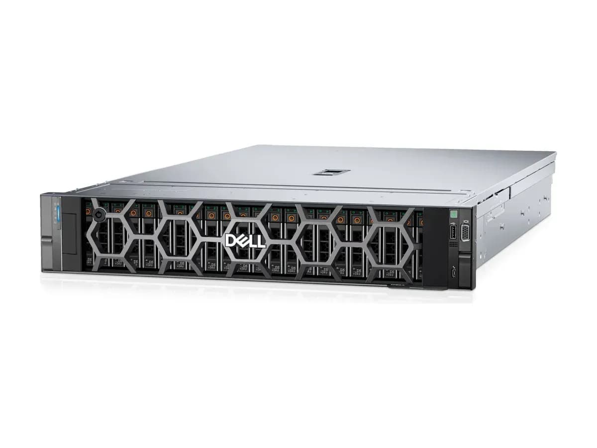 Dell PowerEdge R760 rack server with front bezel, angled left view