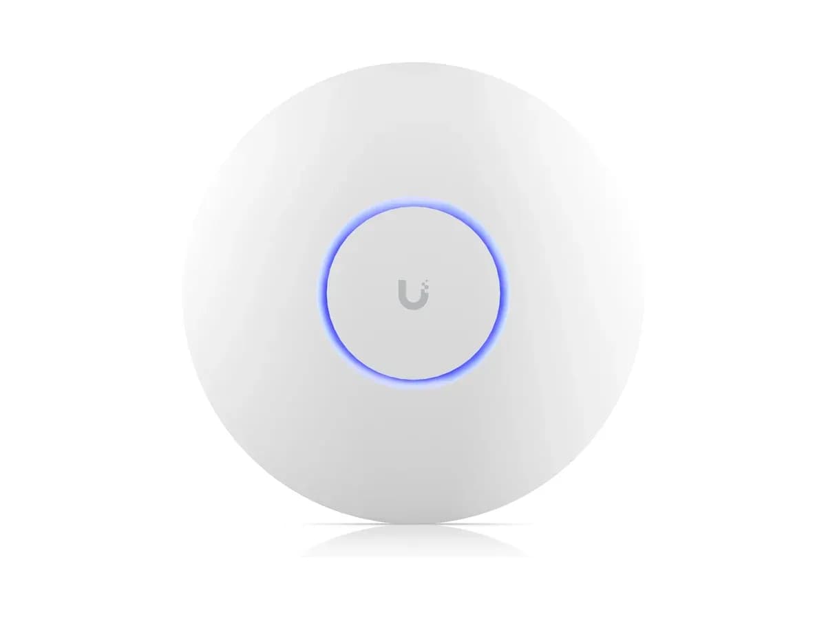 UniFi U7 Pro ceiling-mount Wi-Fi 7 wireless access point with its status light ring